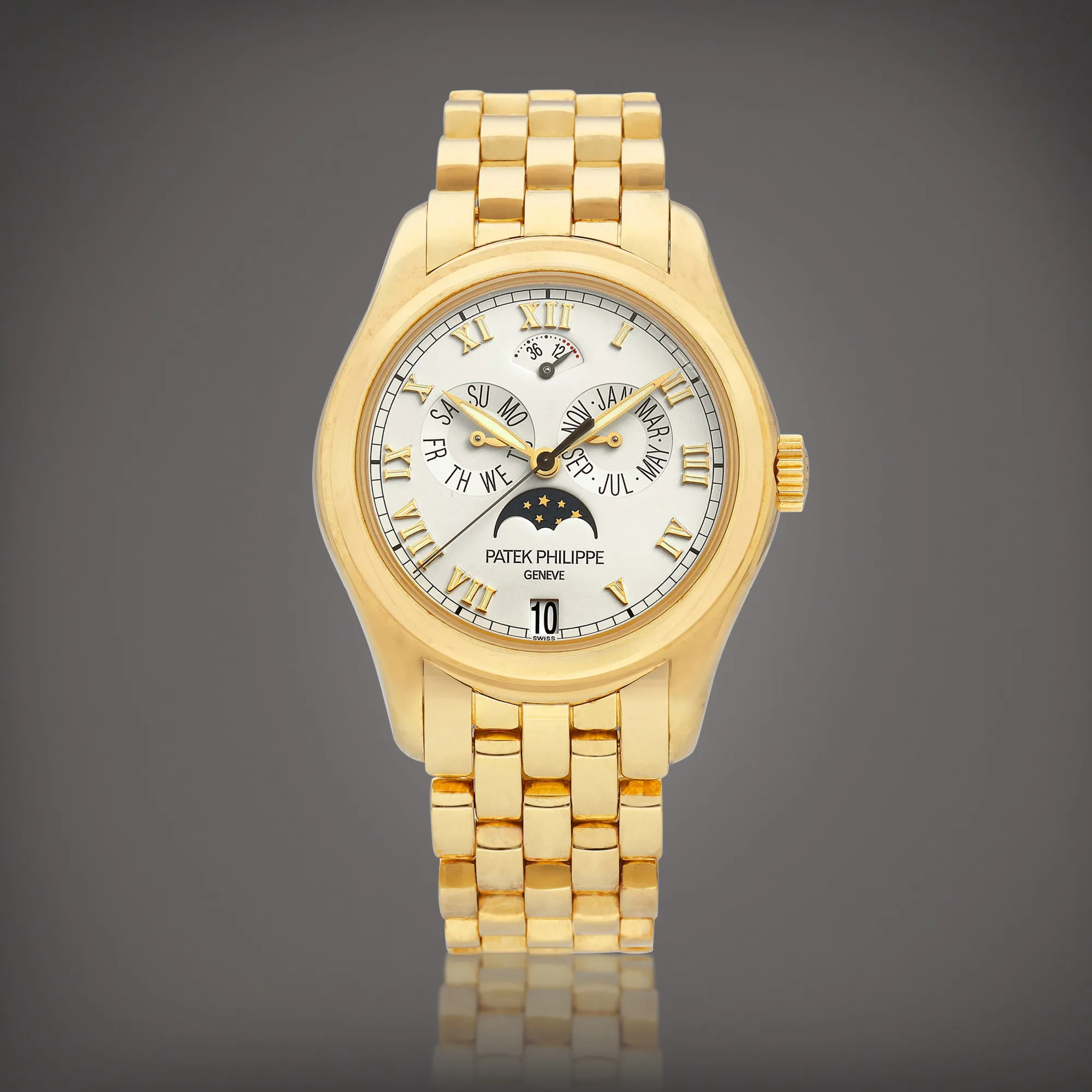 Patek Philippe Annual Calendar 5036 37mm Yellow gold Silver