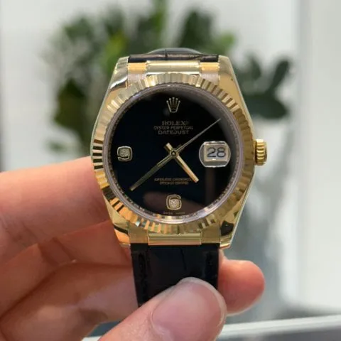 Rolex Datejust 116138 36mm Yellow gold Black