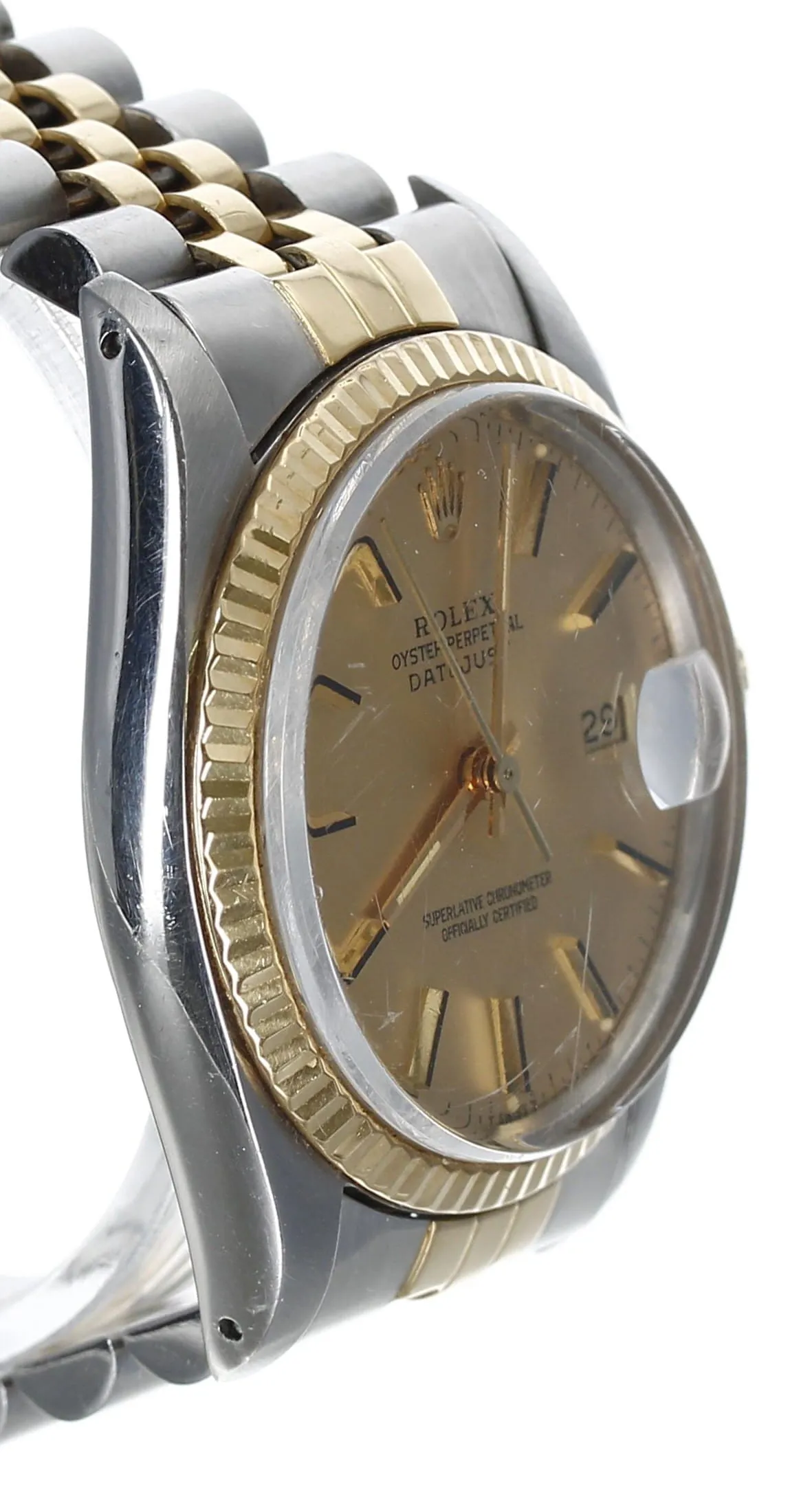 Rolex Datejust 16013 36mm Yellow gold and stainless steel Champagne 3