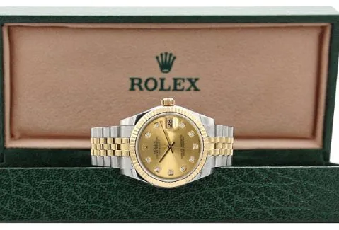 Rolex Datejust 31 178273 31mm Yellow gold and Stainless steel Champagne