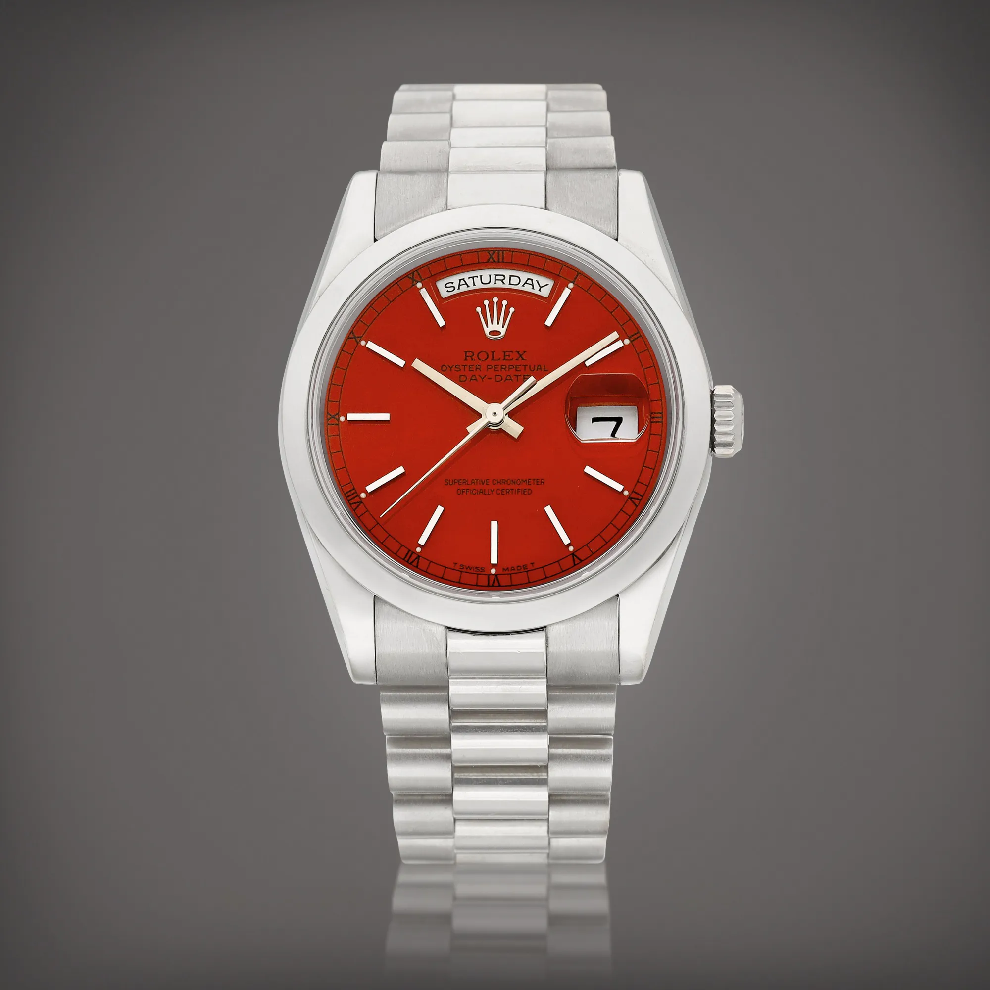 Rolex Day-Date 36 118209 37mm White gold Red