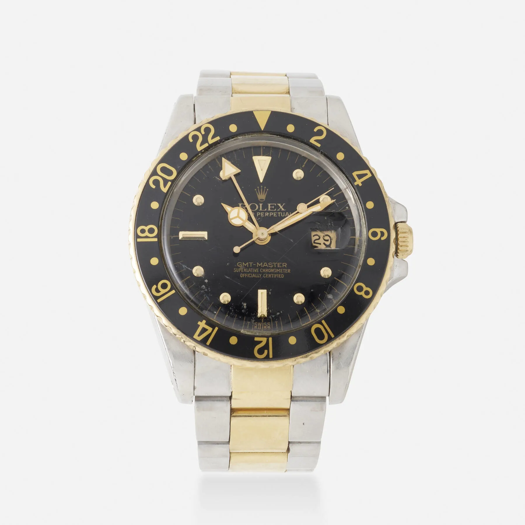 Rolex GMT-Master 16753 40mm Yellow gold and Stainless steel Black