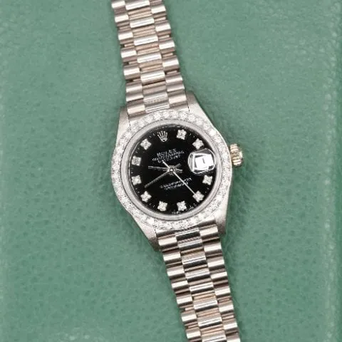 Rolex Lady-Datejust 69139 26mm White gold Black