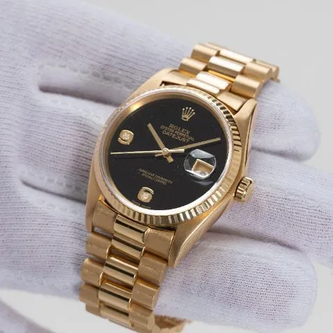 Rolex Datejust 36 16018 36mm Yellow gold Black