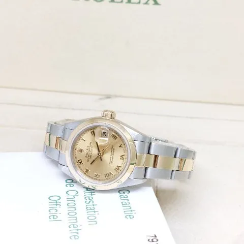 Rolex Lady-Datejust 79163 26mm Gold/steel Champagne