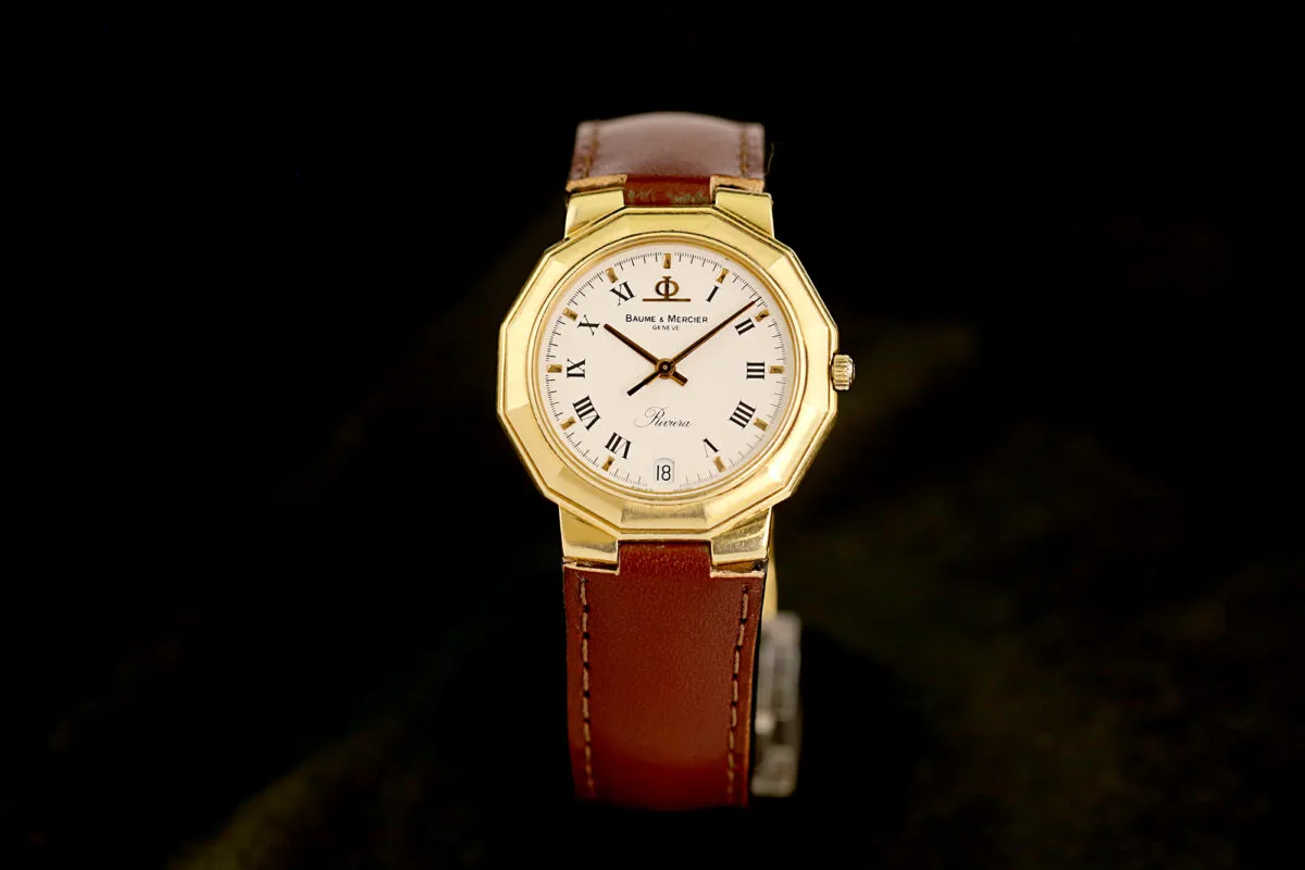 Baume & Mercier Riviera 87012 9 34mm Yellow gold Weißes