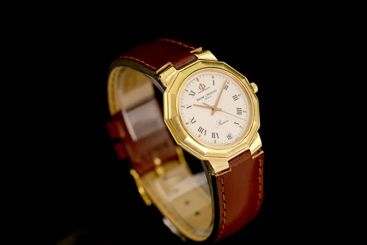 Baume & Mercier Riviera 87012 9 34mm Yellow gold Weißes 2