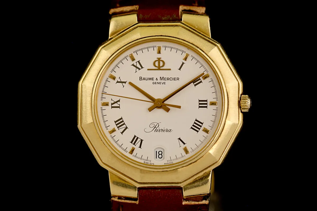 Baume & Mercier Riviera 87012 9 34mm Yellow gold Weißes 3