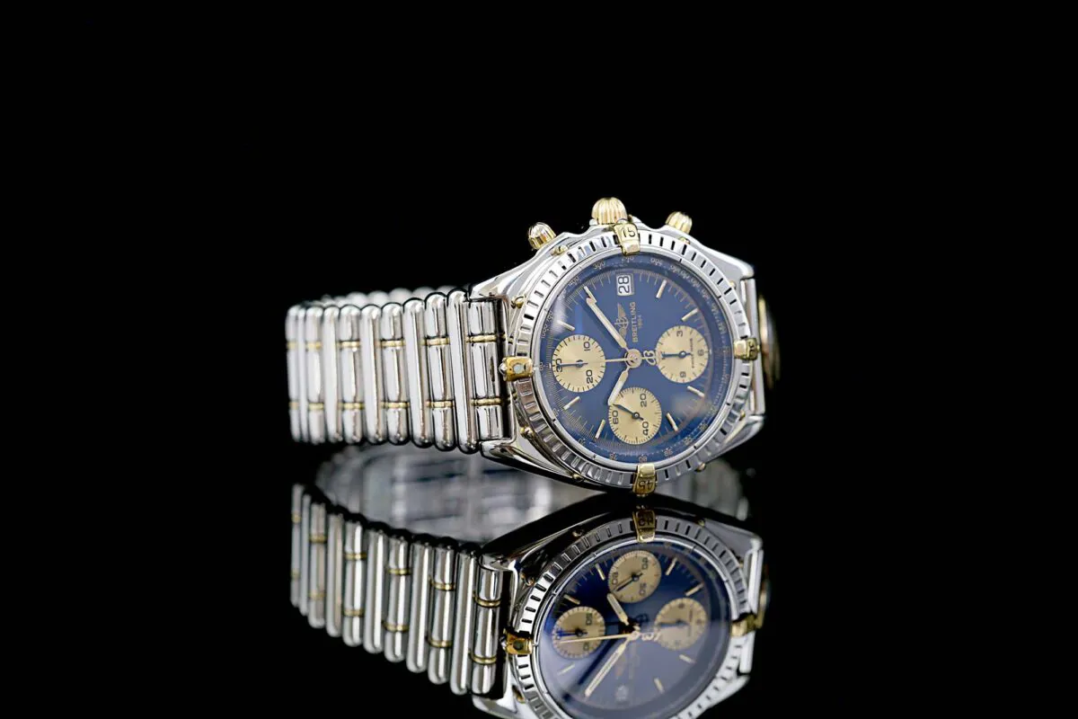 Breitling Chronomat B13050 39mm Yellow gold Blue 9