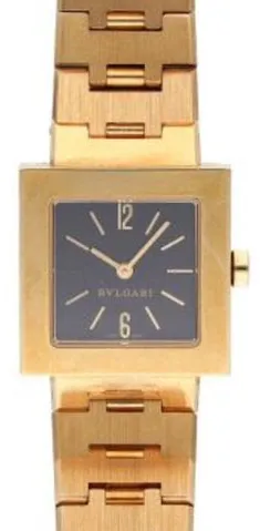 Bulgari Quadrato SQ22S 22mm Yellow gold Black