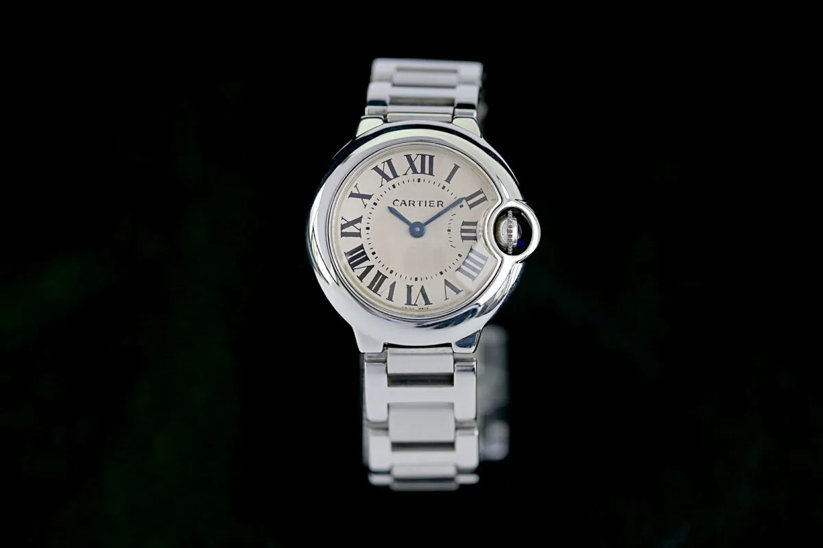 Cartier Ballon Bleu 3009 28mm Stahl Weiß