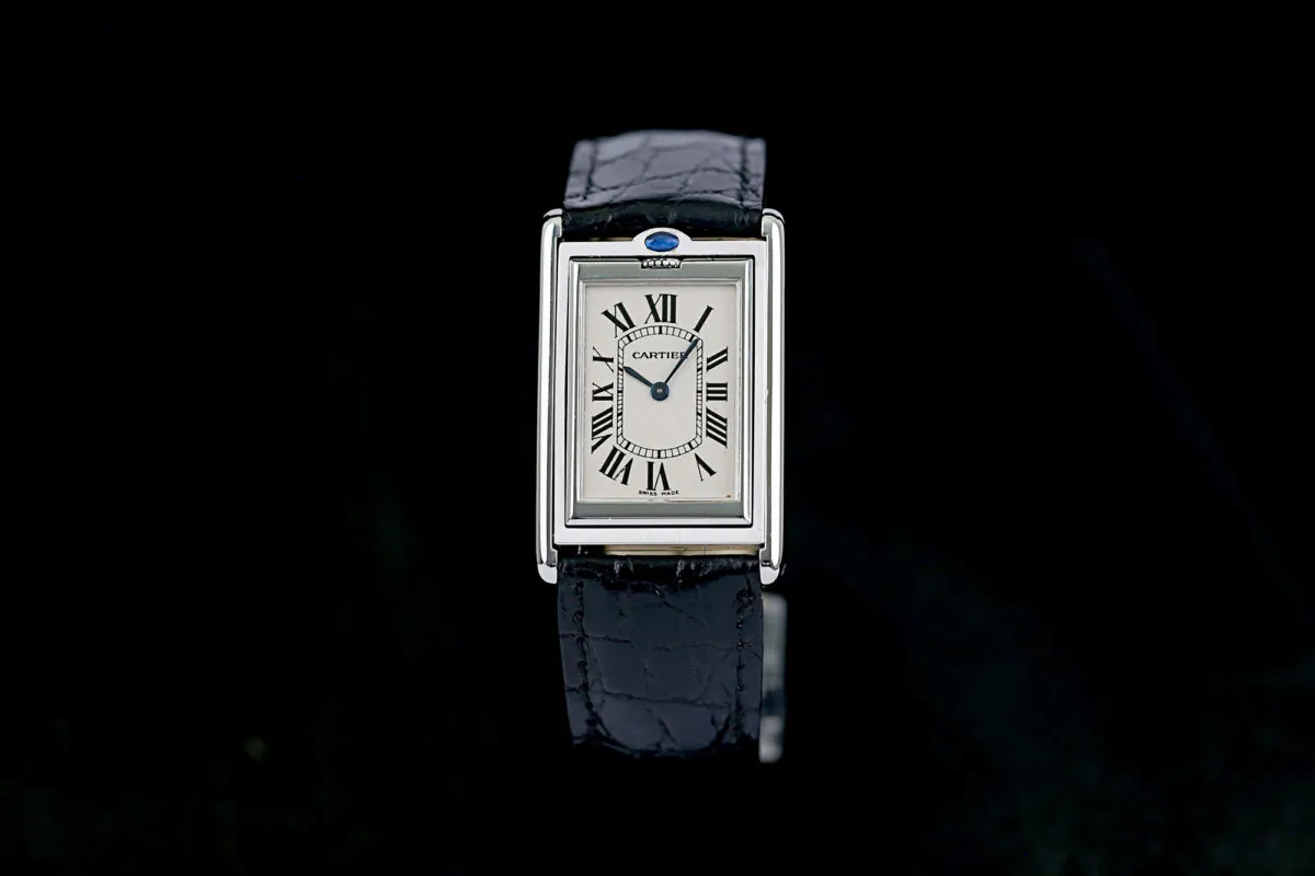 Cartier Tank 2390 25mm Stahl Weiß