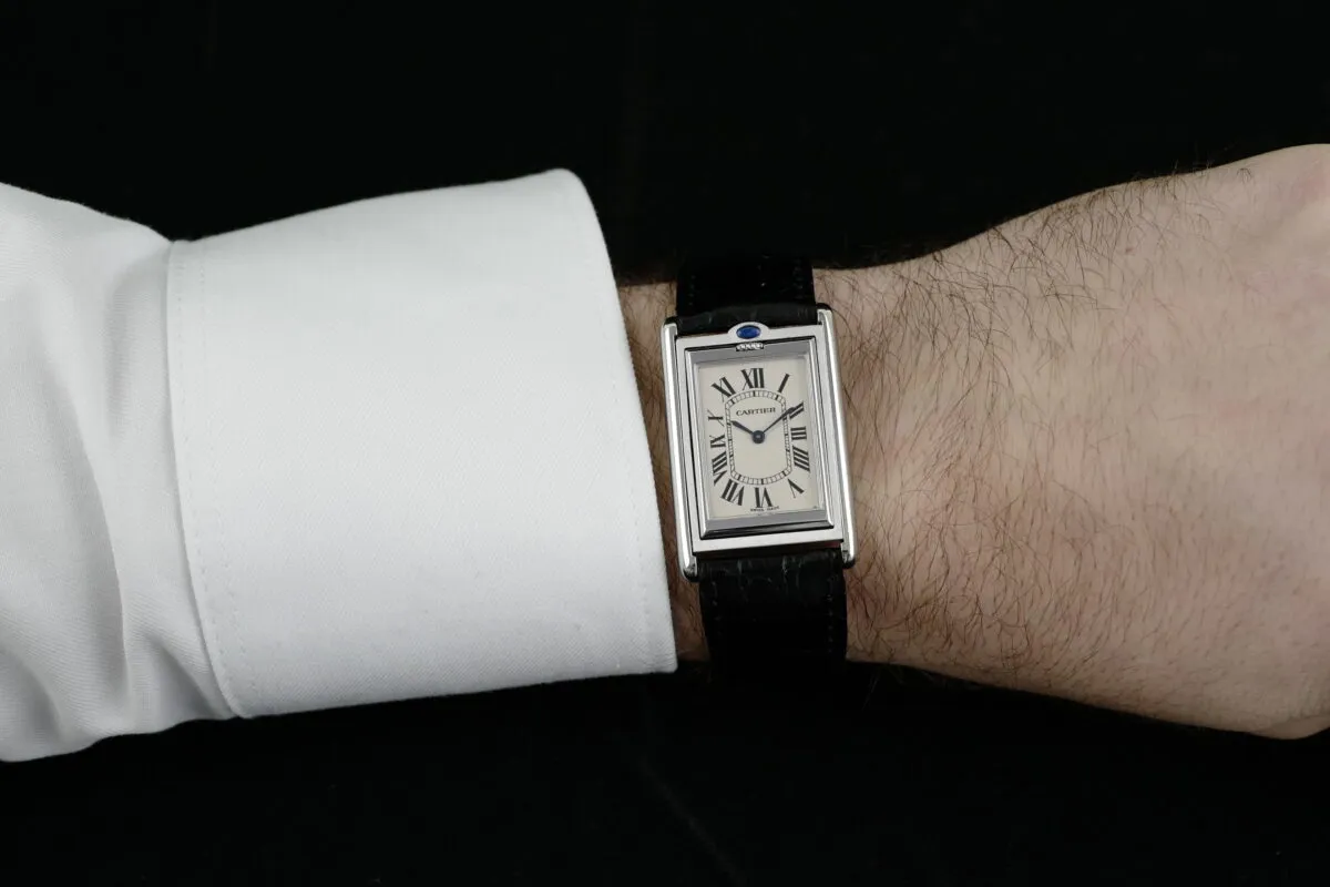 Cartier Tank 2390 25mm Stahl Weiß 1