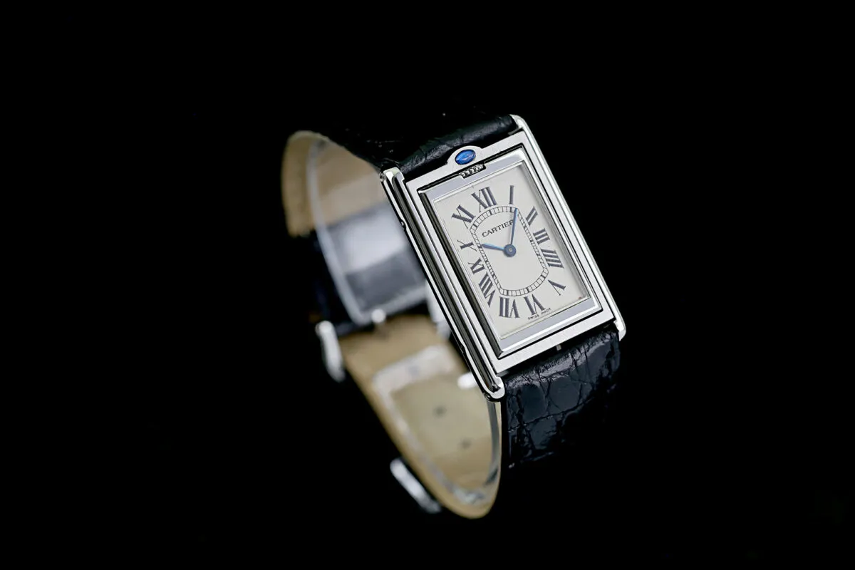 Cartier Tank 2390 25mm Stahl Weiß 2