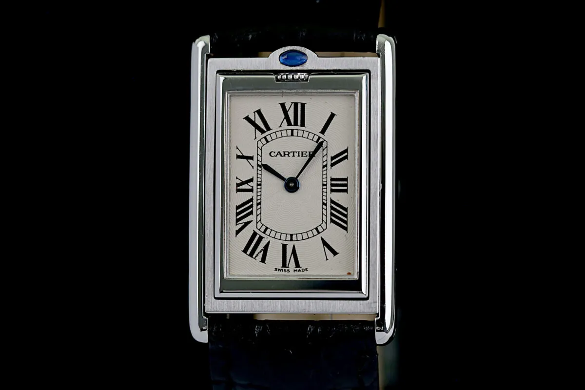 Cartier Tank 2390 25mm Stahl Weiß 3