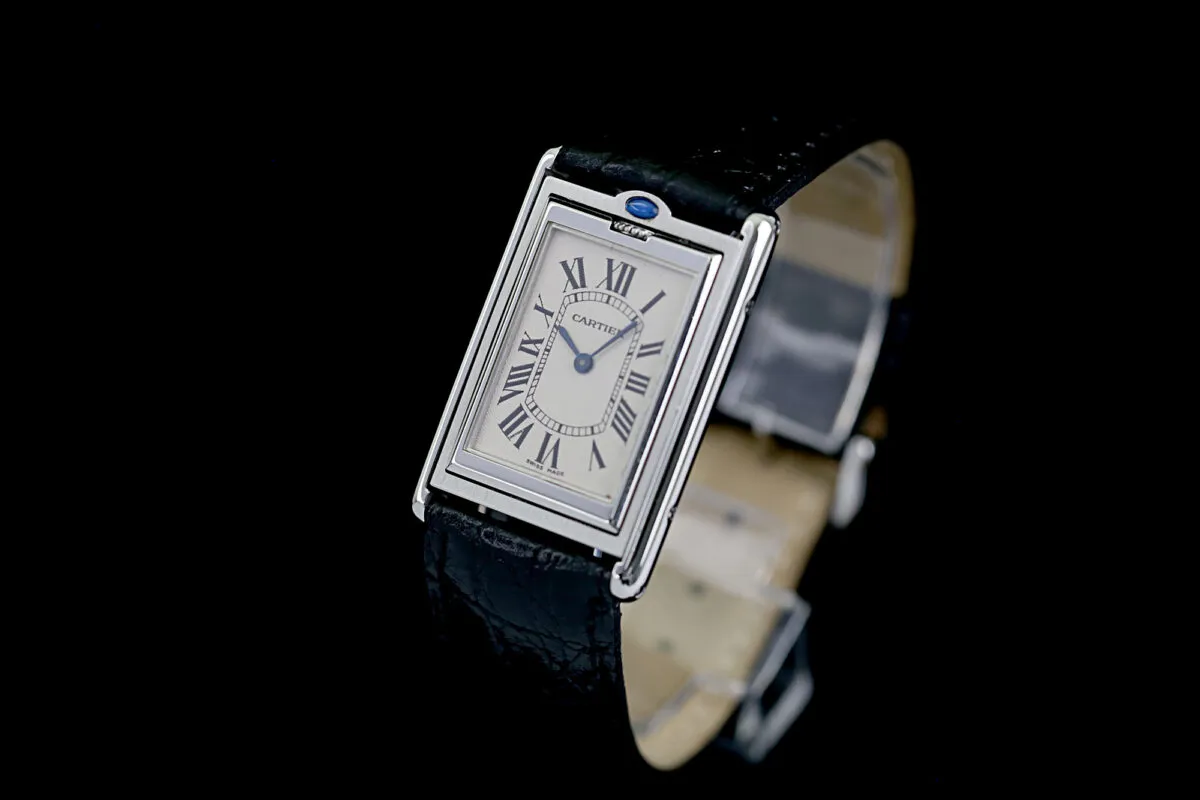 Cartier Tank 2390 25mm Stahl Weiß 4