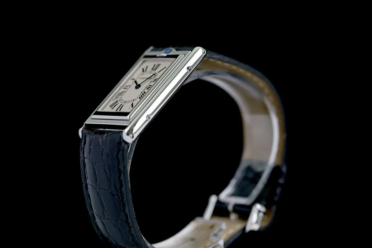 Cartier Tank 2390 25mm Stahl Weiß 10