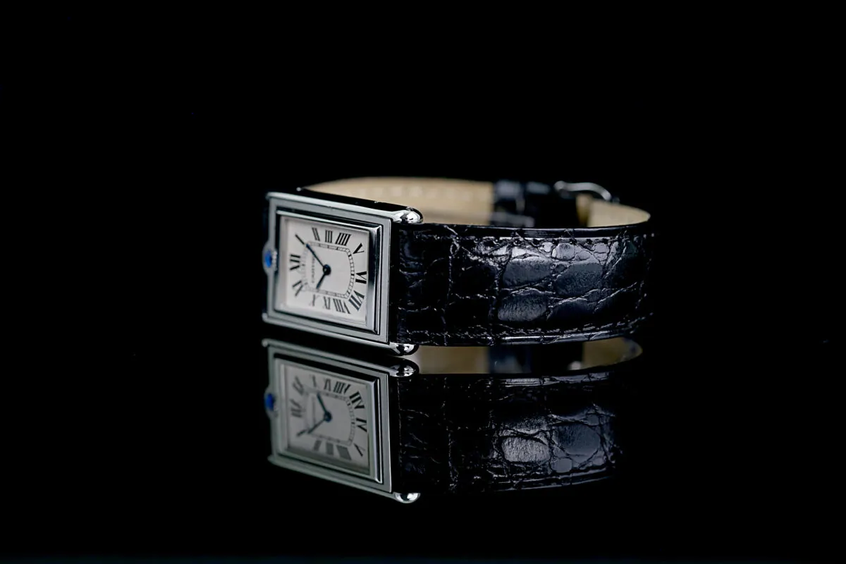 Cartier Tank 2390 25mm Stahl Weiß 14