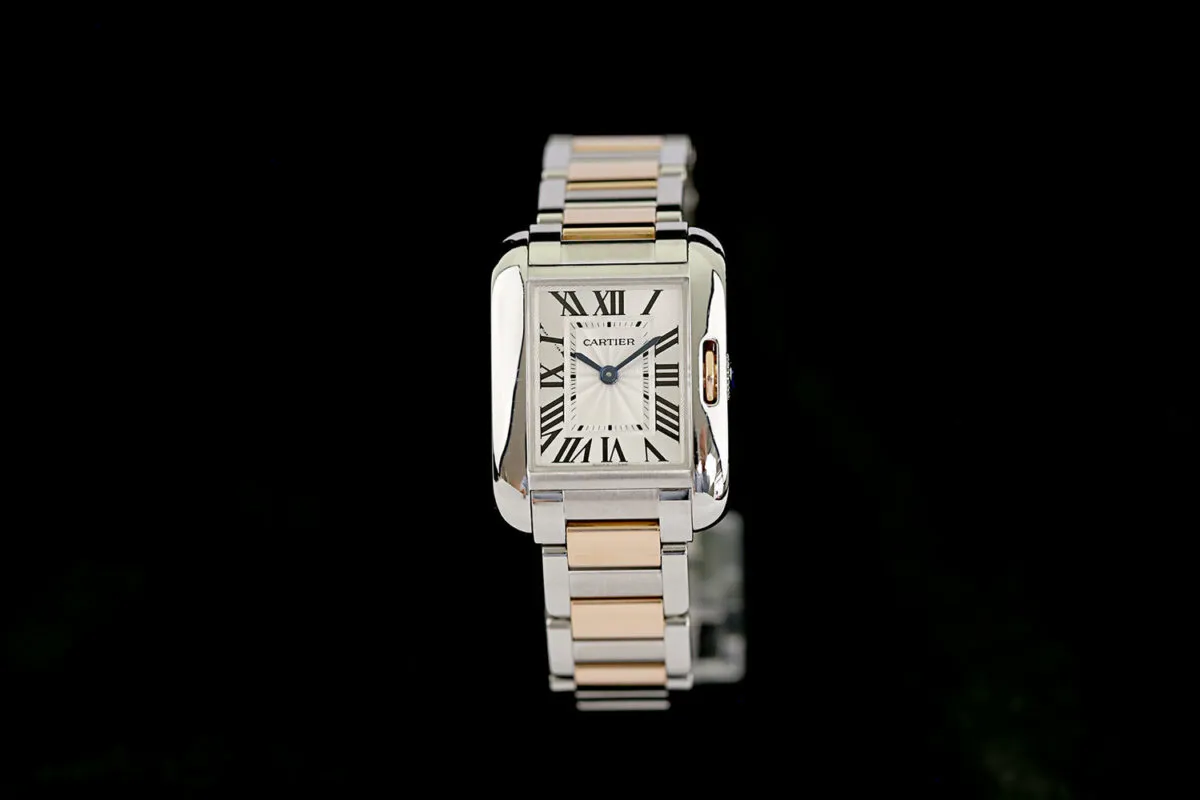 Cartier Tank 3485 23.5mm Stahl Silber