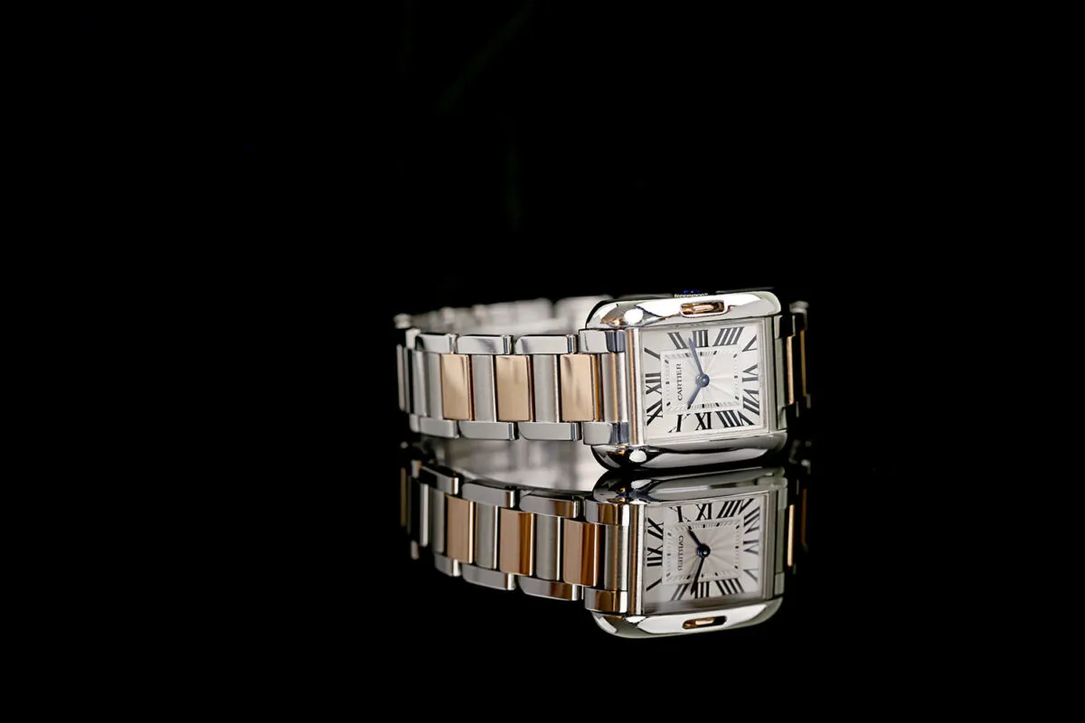 Cartier Tank 3485 23.5mm Stahl Silber 10