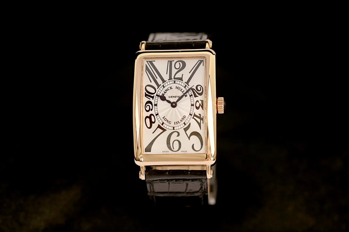 Franck Muller Long Island 1002 QZ 33mm Rose gold Silber