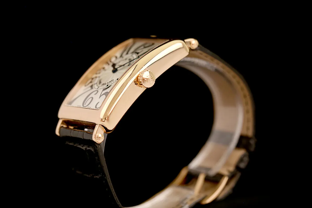 Franck Muller Long Island 1002 QZ 33mm Rose gold Silber 8