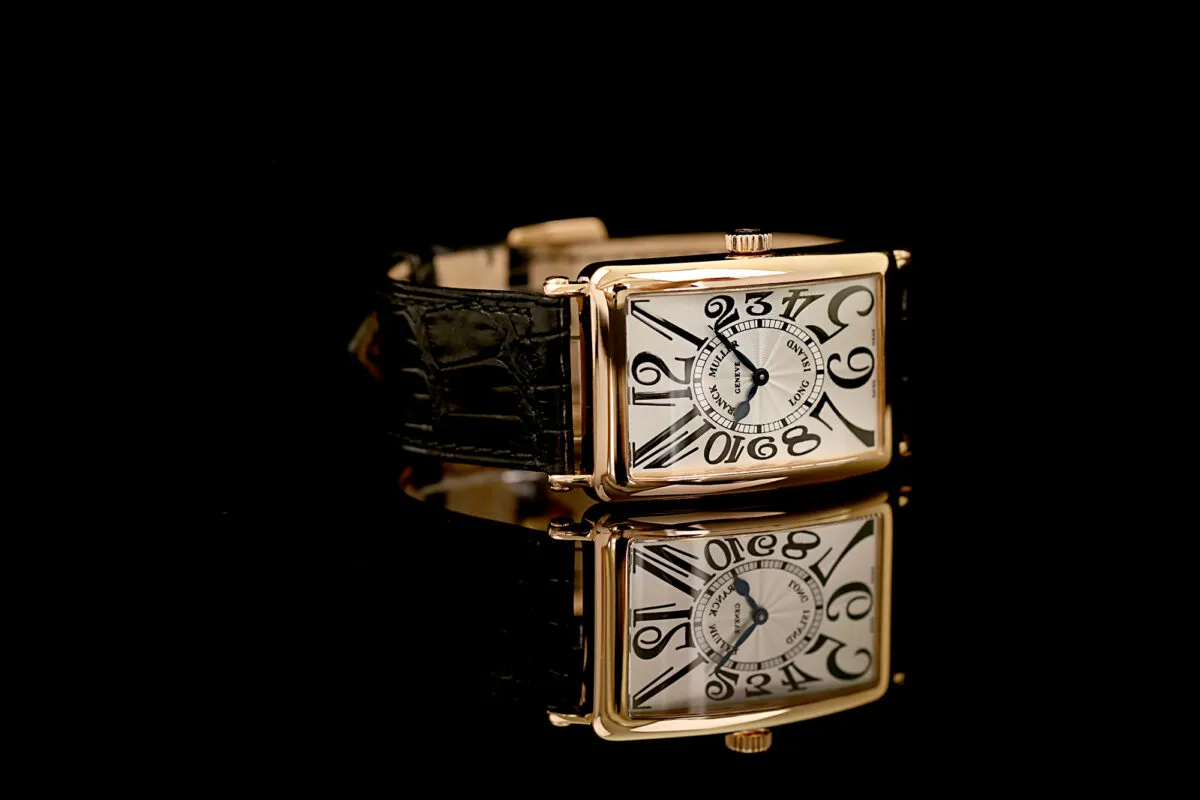 Franck Muller Long Island 1002 QZ 33mm Rose gold Silber 10