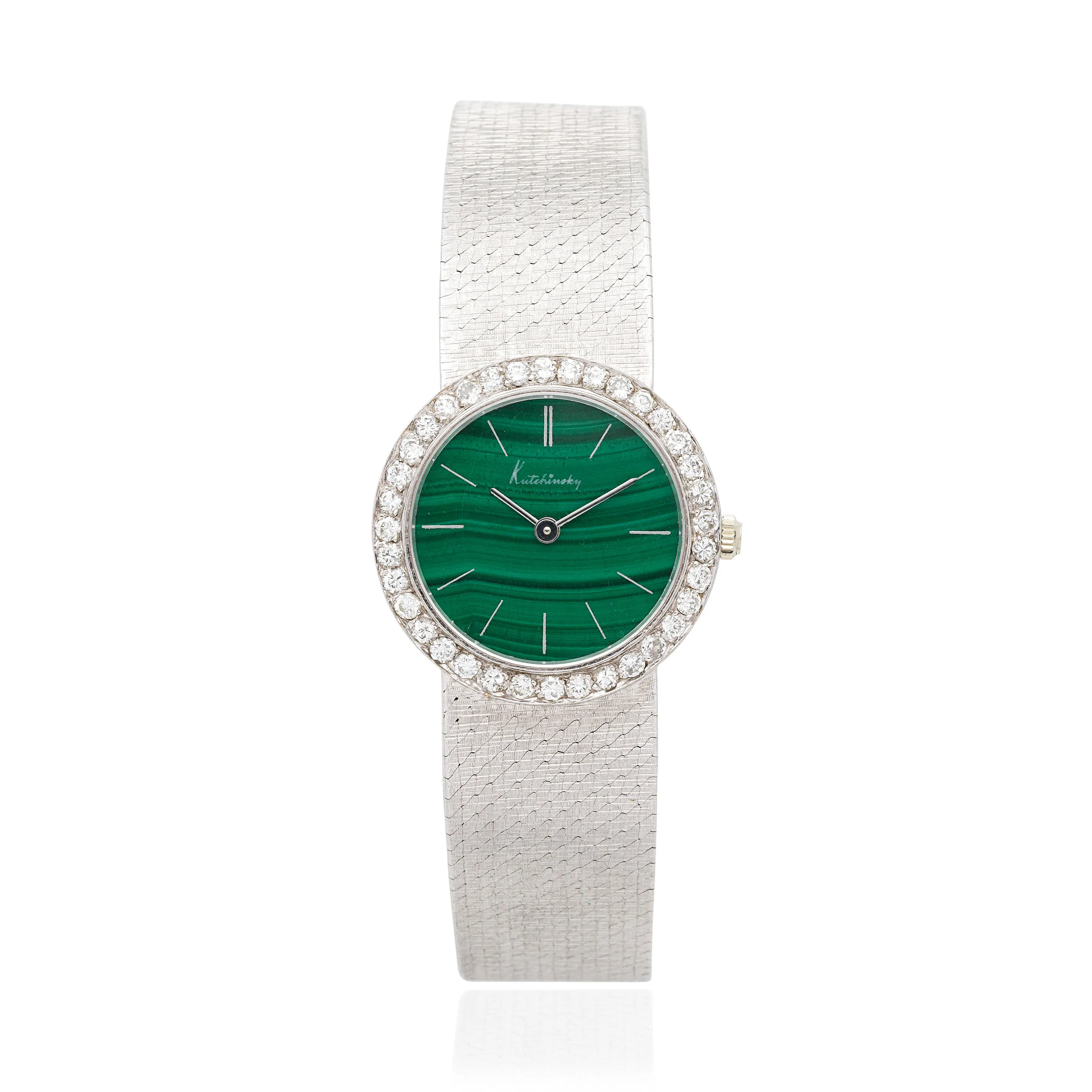 Kutchinsky 24mm White gold Malachite