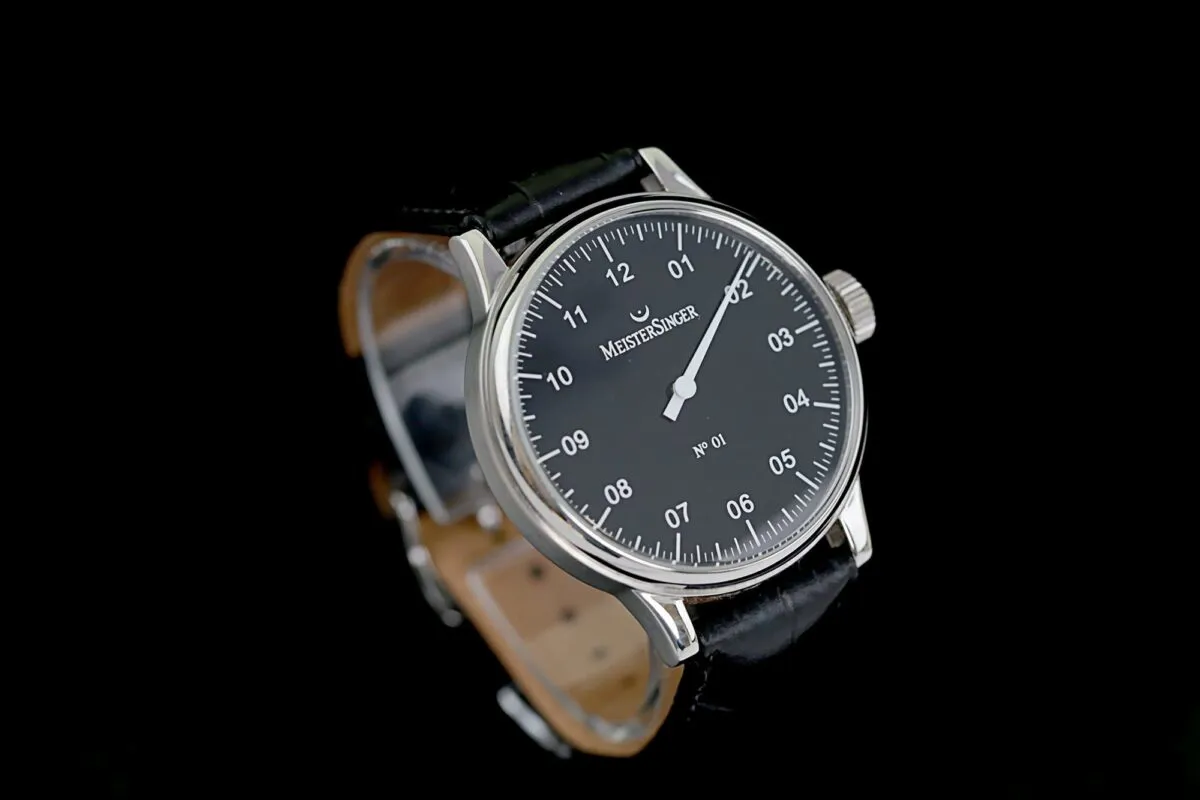 MeisterSinger Single-Hand Watches AM3303 43mm Stahl Ivory 2