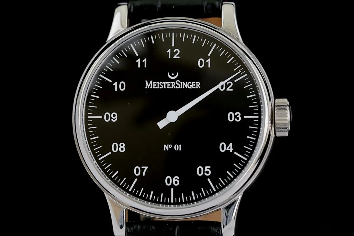 MeisterSinger Single-Hand Watches AM3303 43mm Stahl Ivory 3