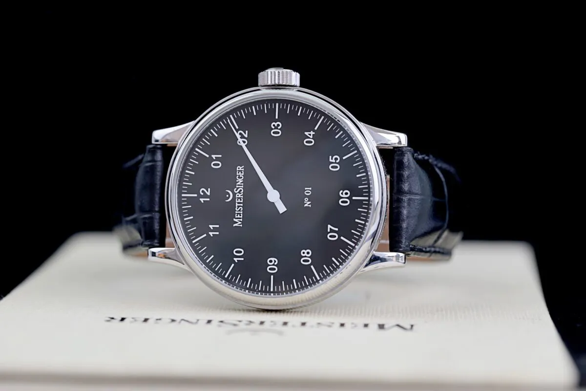 MeisterSinger Single-Hand Watches AM3303 43mm Stahl Ivory 9