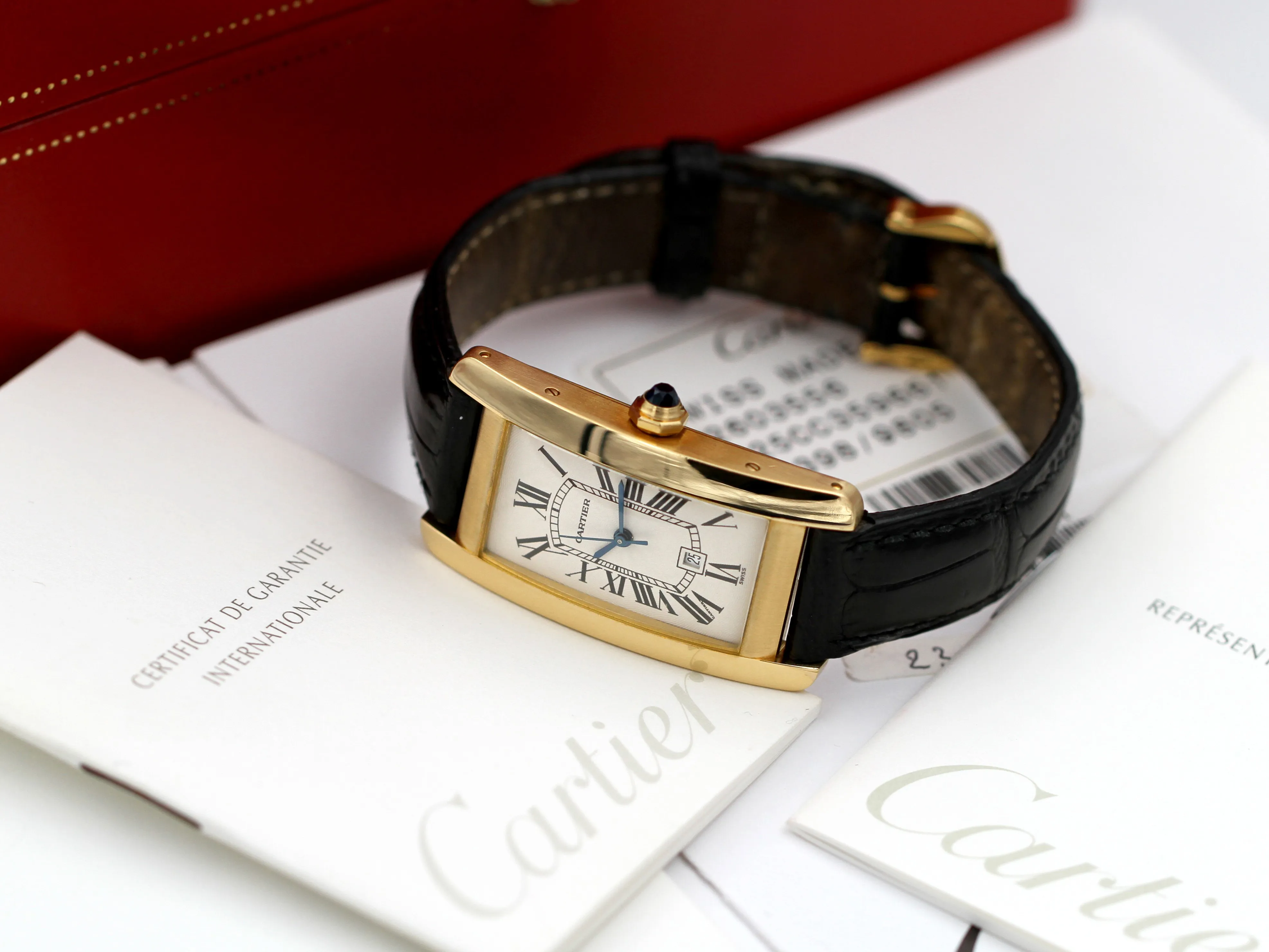 Cartier Tank Américaine 1725 41mm Yellow gold White 5