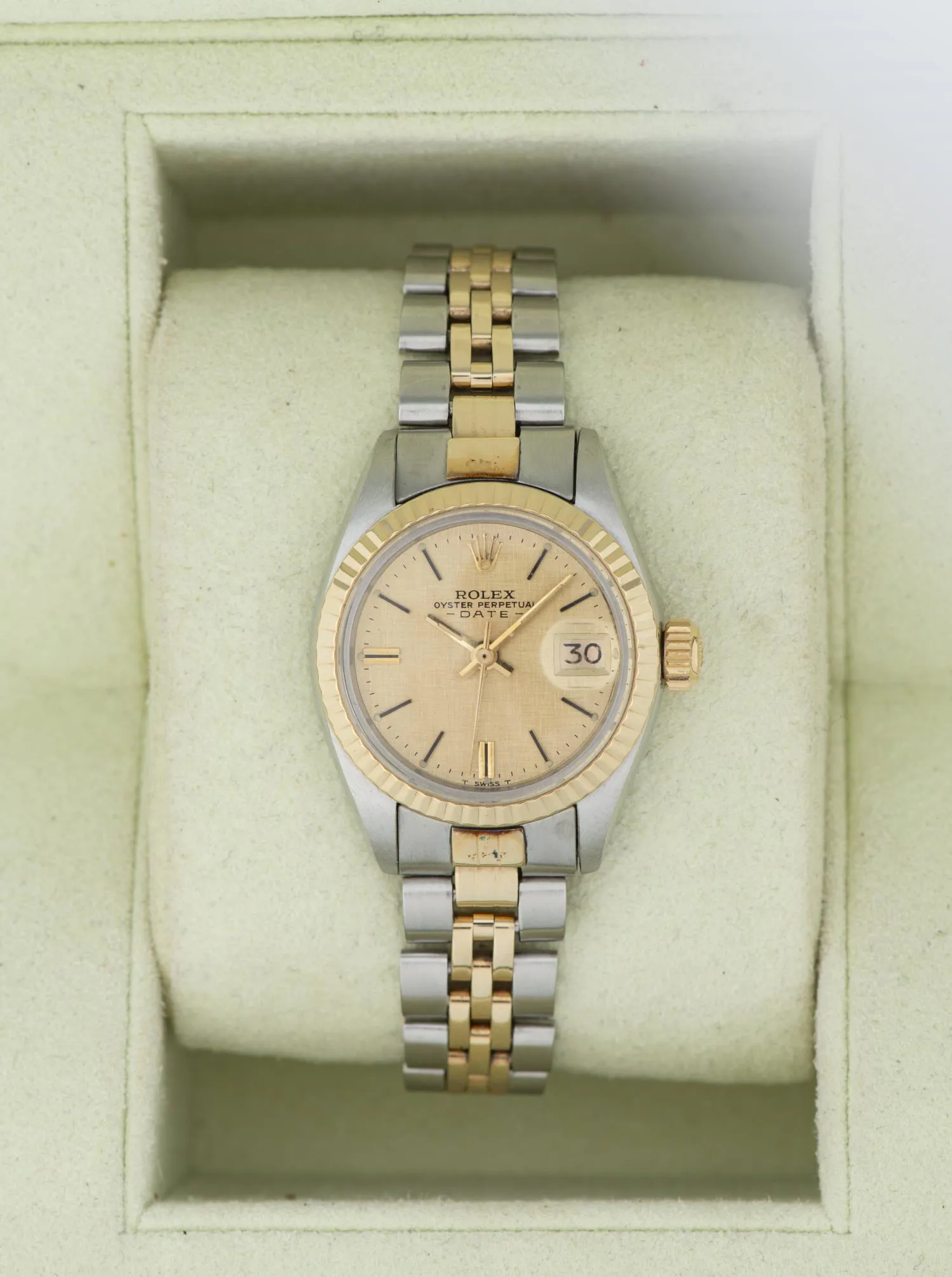 Rolex Date 27mm Yellow gold and Stainless steel Gold 1