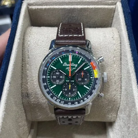 Breitling Top Time AB01762A1L1X1 41mm Stainless steel Green