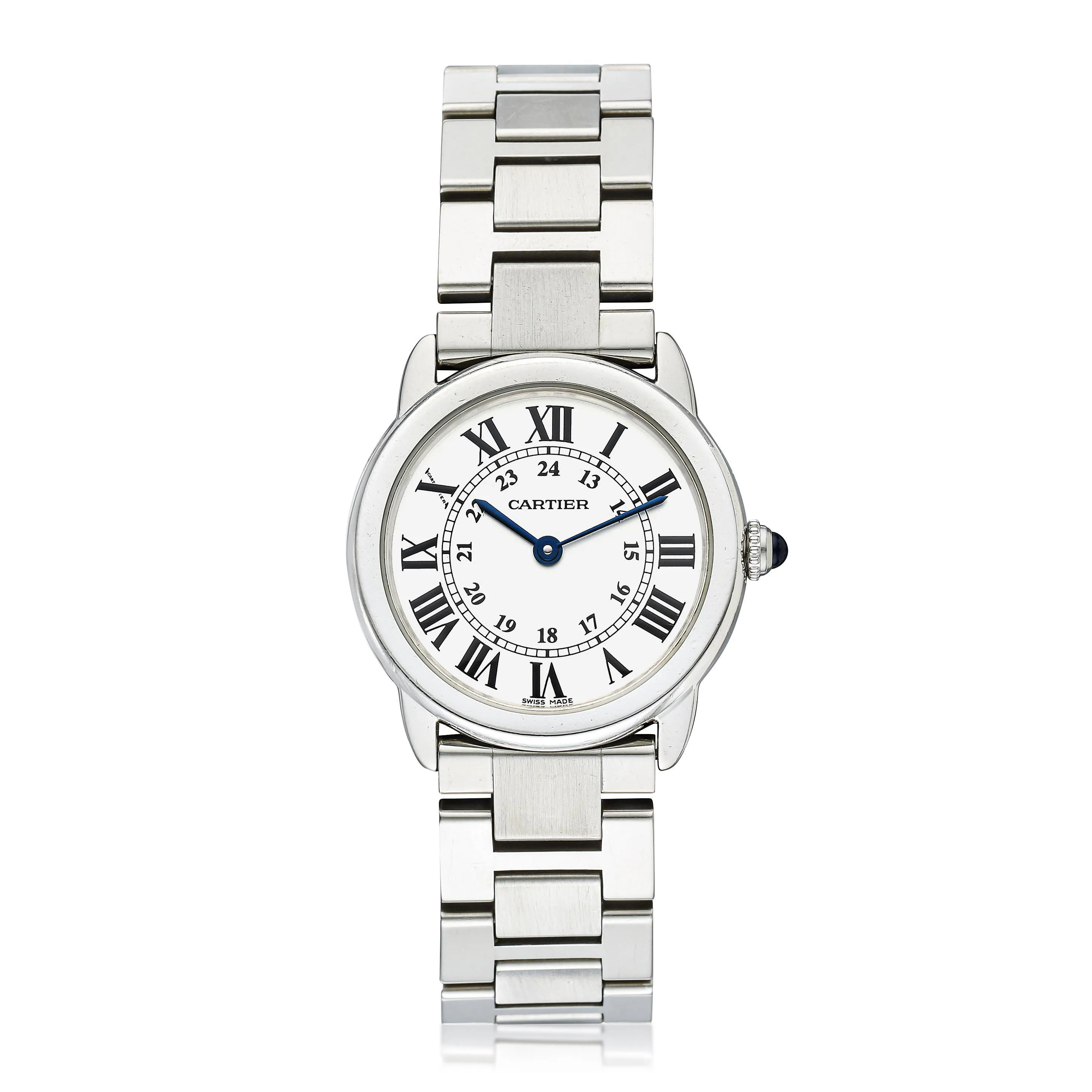 Cartier Ronde Solo 2933 30mm Stainless steel Opaline