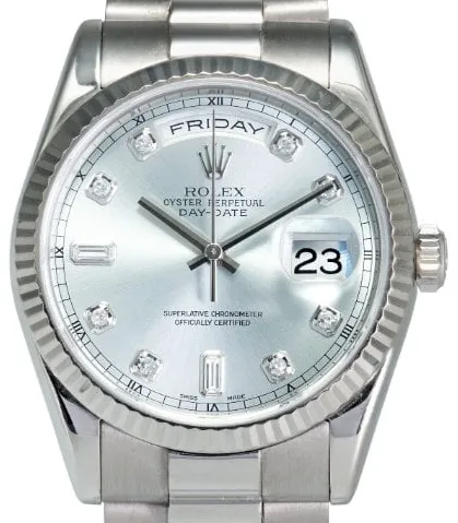 Rolex Day-Date 36 118239 36mm White gold Blue