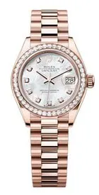 Rolex Lady-Datejust 279135RBR 28mm Rose gold Mother-of-pearl