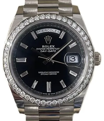 Rolex Day-Date 40 228349RBR 40mm White gold Black