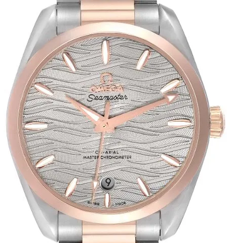 Omega Aqua Terra 220.20.38.20.06.001 38mm Yellow gold and Stainless steel Gray