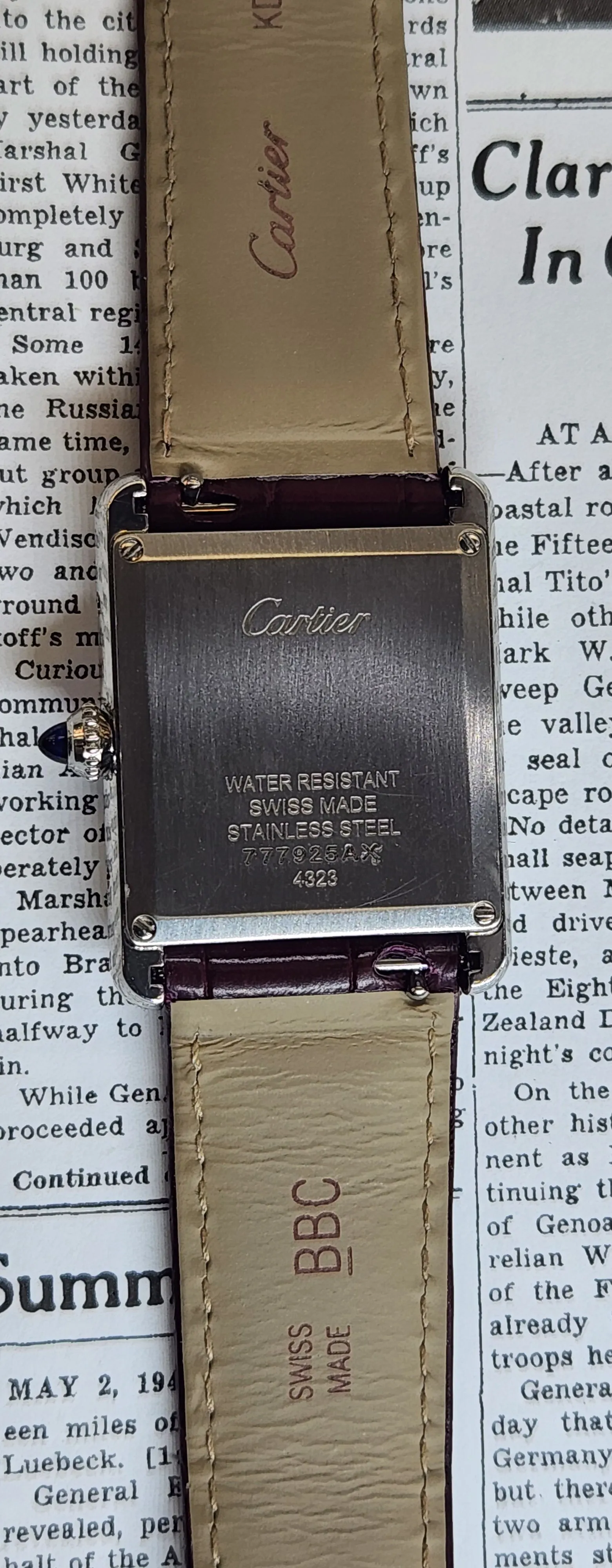 Cartier Tank Stainless steel 1