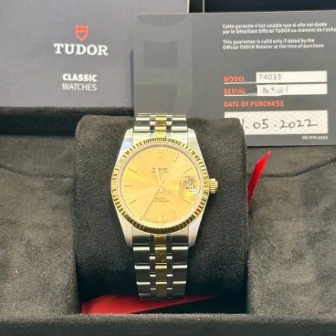 Tudor Prince Date 74033 34mm Yellow gold and Stainless steel White