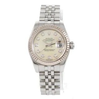 Rolex Lady-Datejust 179174NG White gold and Stainless steel White