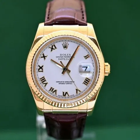 Rolex Datejust 116138 36mm Yellow gold White