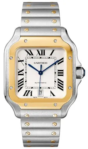 Cartier Santos W2SA0009 40mm Yellow gold and Stainless steel Silver