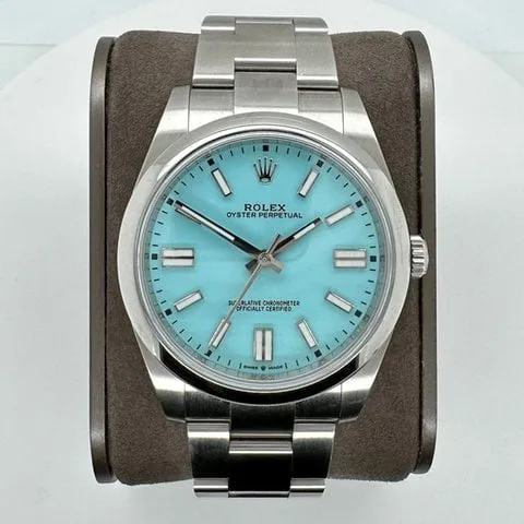 Rolex Oyster Perpetual 41 124300 41mm Stainless steel Turquoise