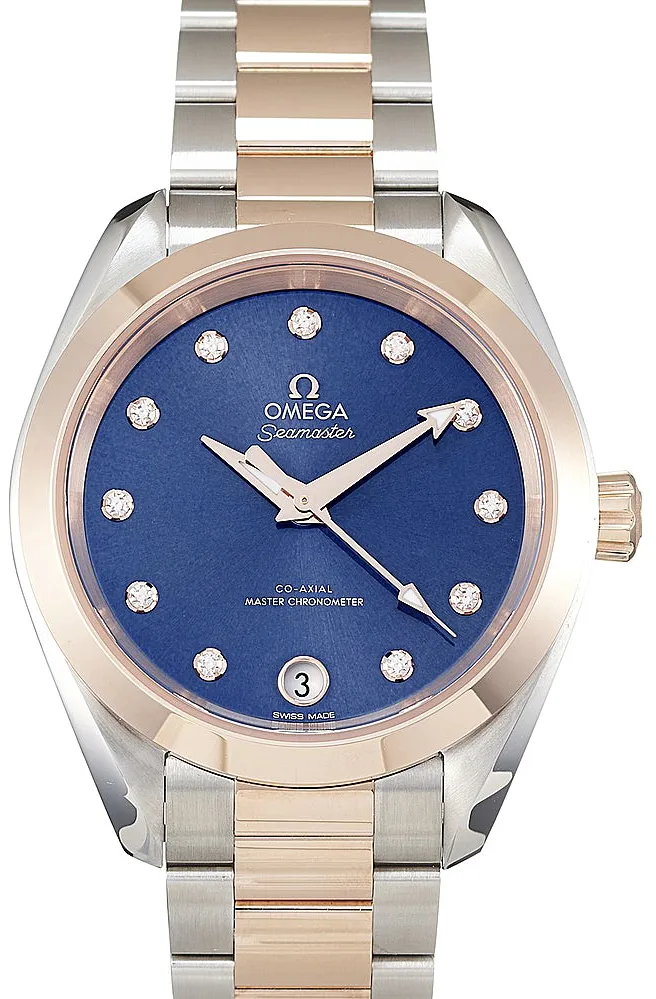 Omega Aqua Terra 220.20.34.20.53.001 34mm Rose gold Blue