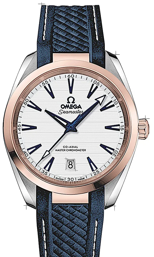 Omega Aqua Terra 220.22.38.20.02.001 38mm Rose gold Silver