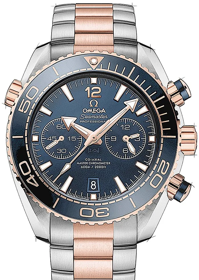 Omega Seamaster Planet Ocean 215.20.46.51.03.001 45.5mm Rose gold Blue