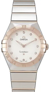 Omega Constellation Manhattan 131.20.28.60.52.001 28mm Rose gold Silber