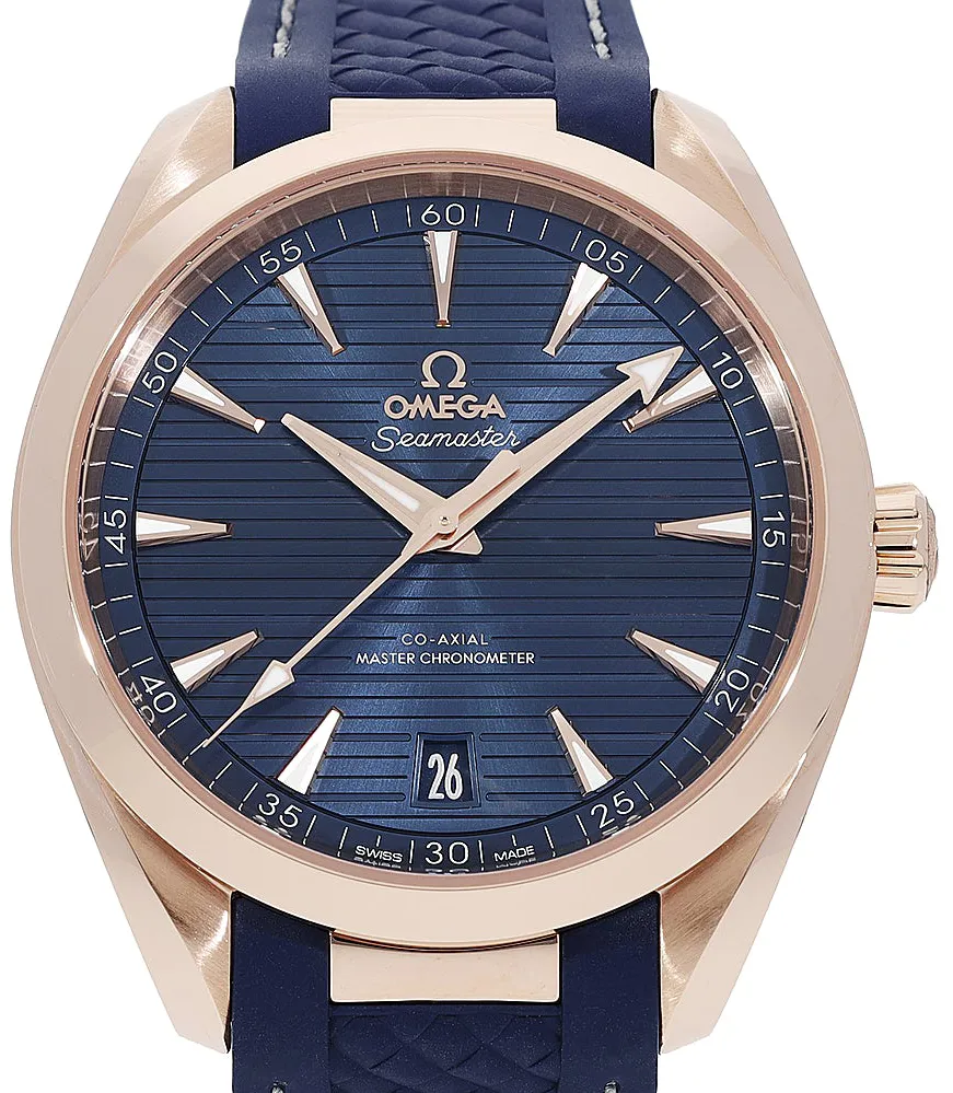 Omega Aqua Terra 220.52.41.21.03.001 41mm Rose gold Blue